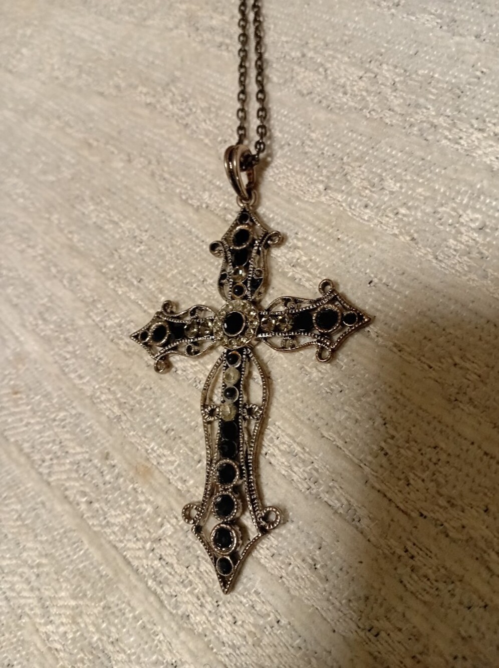 Cross Black Pendant Necklace